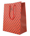 Túi giấy tùy chỉnh màu đỏ Túi quà tặng Giáng sinh có dây màu đỏ / In dễ thương