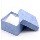 Bao bì hộp quà tặng handmade tùy chỉnh sang trọng, Hộp đựng giấy có thể gập lại màu xanh
