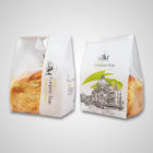 Túi giấy trắng cho bánh mì / đứng lên túi với tấm vải và cửa sổ rõ ràng