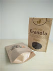 Cấp thực phẩm Túi giấy tùy chỉnh đứng lên Brown Kaft Paper Bao bì cà phê