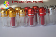 Blue / Gold / Red / Silver Capsule Pills Shape Chai With Metal Capsex
