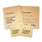 Thẻ thực phẩm tùy chỉnh PLA Brown Kraft Paper Bags For Mangoes Powder Food Pet Treats Edible Packaging Bag Mylar With Zipper