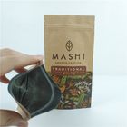 Custom Stand Up Pouch With Zipper , Heat Seal Printed Biodegradable Food Kraft Paper Bag