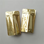 Logo Custom Stand Up Coffee Bag, Gold Metal Ziplock Túi đóng gói thực phẩm