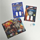 Giấy nghệ thuật Thẻ 3D Rhino Container Bullet Nam Hiệu suất tình dục Tăng cường Bao bì Thuốc