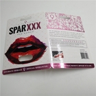 Thẻ giấy in tùy chỉnh Spar XXX Pink Dập nóng cho viên nang tăng cường nam