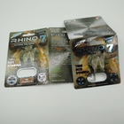 Rhino 7 5000 Capsule Blister Bao bì Thẻ 3D Giấy Nam Thuốc kích dục Hiển thị Hộp