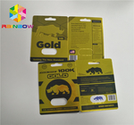 Gold Rhino 100k Nam tăng cường hiệu suất tình dục Thuốc chai 3d Hiệu ứng hologram Thẻ
