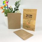 Túi giấy Ziplock cấp thực phẩm Túi giấy trắng có thể uốn lại với cửa sổ Túi bao bì thân thiện với môi trường cho trà
