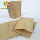 Túi giấy đứng số lượng nhỏ với túi giấy phẳng ziplock có rãnh xé in tùy chỉnh
