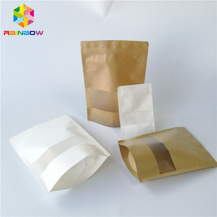 Tái sử dụng bao bì nhựa thực phẩm Bao bì giấy trắng nâu In tùy chỉnh