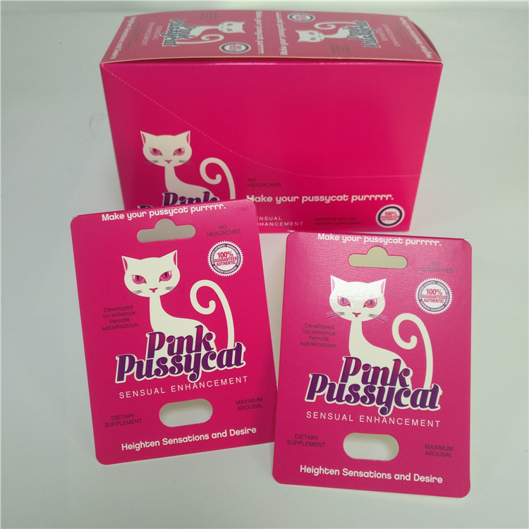 Pink Pussycat Sex Pill Paper Card Blister Sex Enhancer Bao bì Hộp Hiển thị