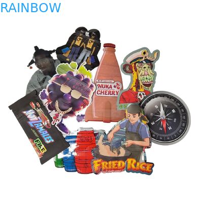 Ăn 3.5g Mylar Bags Ziplock đặc biệt hình dạng kẹo thảo mộc bánh quy Bao bì kẹo