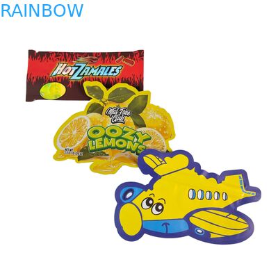 Ăn 3.5g Mylar Bags Ziplock đặc biệt hình dạng kẹo thảo mộc bánh quy Bao bì kẹo