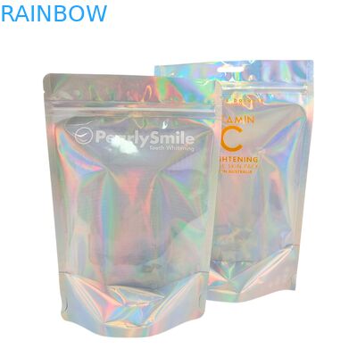 Túi đựng màu holographic tùy chỉnh với chức năng chống mùi và có thể đóng lại