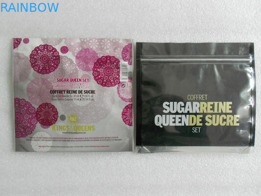 Túi đựng mỹ phẩm PET / AL / PE, OPP / AL / PE có vết rách, khóa zip