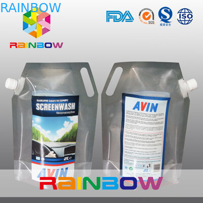 3L Chống nước trong suốt hoặc In đứng lên Spout Bag Chai chất lỏng