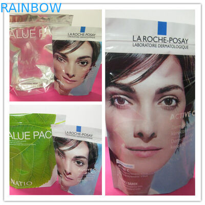 130mic PET / AL / NY / PE Đứng lên Túi Gusset dưới đáy cho Comstic