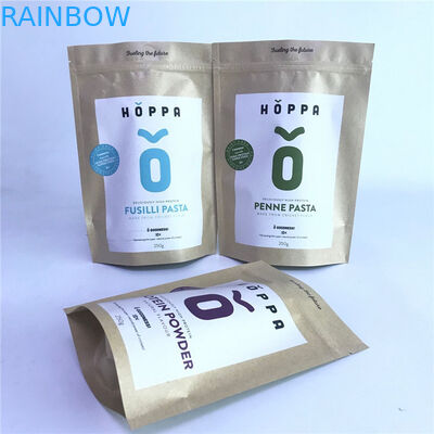 Túi có thể phân hủy sinh học được in theo yêu cầu Túi thân thiện với môi trường Túi giấy Kraft PLA