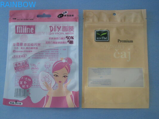 Túi nhôm bao bì mỹ phẩm Bpa miễn phí với khóa Zip