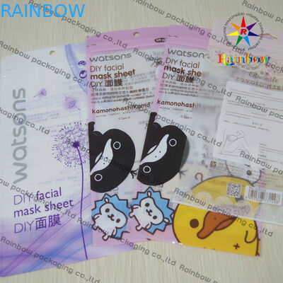 Túi nhựa bao bì mỹ phẩm PVC sành điệu với 1 mặt rõ ràng và in ấn