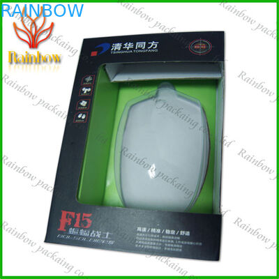Bao bì hộp giấy với cửa sổ bằng nhựa cho miệng / điện tử