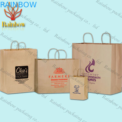 Reycled Handmade Túi mua sắm giấy tùy chỉnh sang trọng in tinh tế