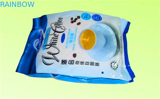 Gusset lá đứng lên túi 100 micron cho bao bì cà phê trắng