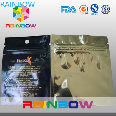 Flat ba mặt niêm phong dây kéo lá mylar với lỗ hange