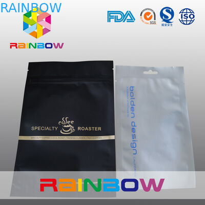 Flat ba mặt niêm phong dây kéo lá mylar với lỗ hange