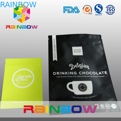 Flat ba mặt niêm phong dây kéo lá mylar với lỗ hange