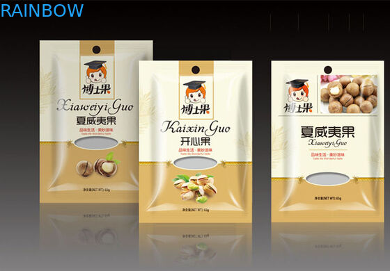 Ba túi niêm phong túi đóng gói với cửa sổ Zipper cho bao bì