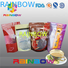 Bao bì giấy kraft giấy đóng gói cho thịt bò Jerky với dây kéo, túi thực phẩm lớp lá