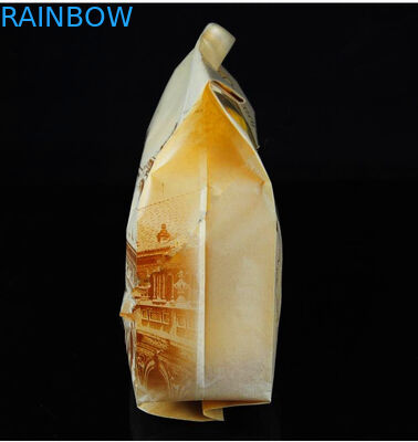 Zipper Brown Túi giấy tùy chỉnh in với bánh mì / đậu