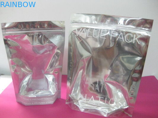 Túi đựng mỹ phẩm Zipper Top PET / PE có thể tái chế với mặt trước