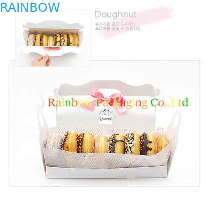 Take Away Xử lý Bao bì hộp giấy với cửa sổ trong suốt cho cookie