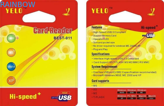 Logo tùy chỉnh Gói vỉ rõ ràng Bao bì cho gói đầu đọc thẻ