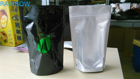 Tùy chỉnh in túi giấy bao bì với dây kéo và đáy Gusset cho bao bì gạo