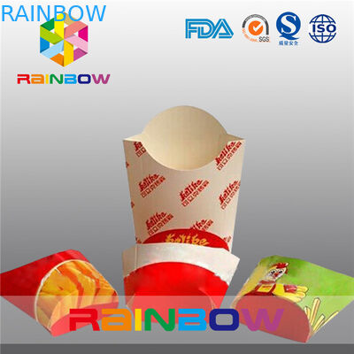 Bao bì hộp giấy gấp cho bao bì khoai tây chiên kiểu Pháp, mang đi hộp thức ăn nhanh