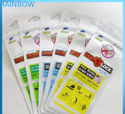Kids Mosquito Repellent Bracelet Grip Seal Túi 110 Micron với Hanghole