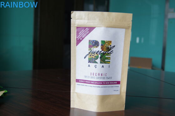 Túi trà giấy kraft tùy chỉnh Bao bì In tốt với Zipper