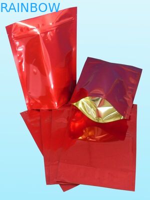 Glossy Plain Red Foil Bag Bao bì đứng lên cho cà phê hạt
