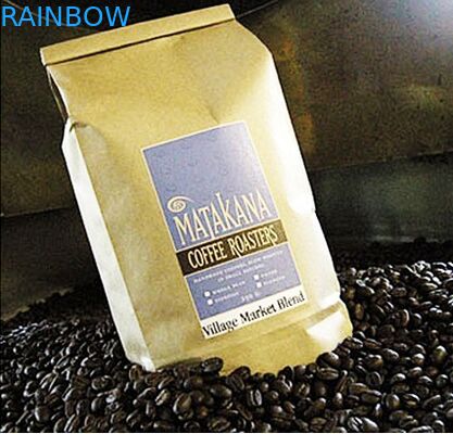 Gold Gusset Side Túi giấy tùy chỉnh, Bao bì cà phê Tin Tie