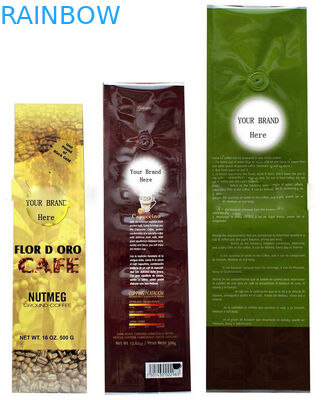 Van / Zipper Tea Bao bì Túi Blue Gusset Side In đầy màu sắc mờ Kết thúc