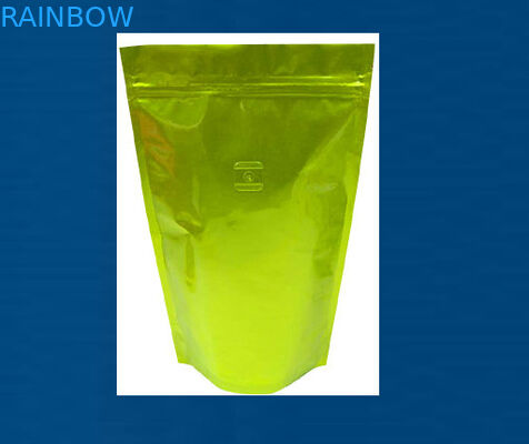 Toàn bộ túi trà bóng bao bì Zipper Zipper vàng đứng lên