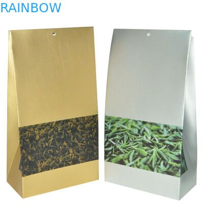 In mờ Kết thúc túi cà phê Bao bì Tin-tie Bạc đáy vuông