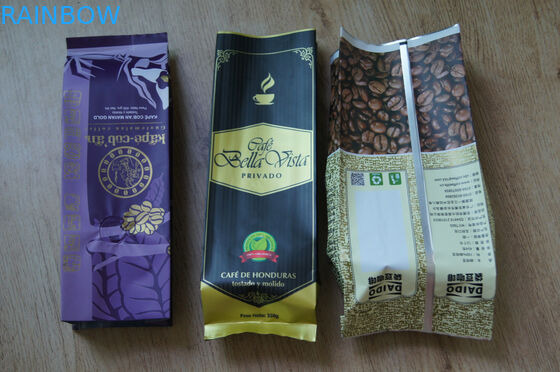 Gusset Side nhiều lớp mờ kết thúc túi trà Bao bì in đầy màu sắc với van