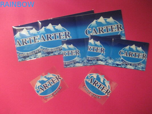 Nước uống chai nước co lại tay áo in nhiệt xanh