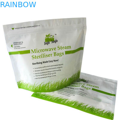 Green nhiều lớp lò vi sóng thực phẩm niêm phong túi chân không In ấn với Zipper