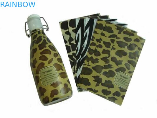 PET Brown Leopard In Shrink Tay áo Nhãn cho chai nước uống cho em bé